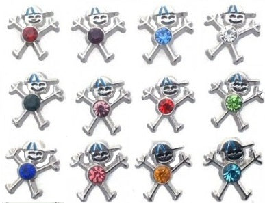 Birthstone Boy Floating Charms