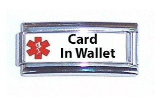 Card In Wallet Super Link For 9mm Italian charm Bracelets