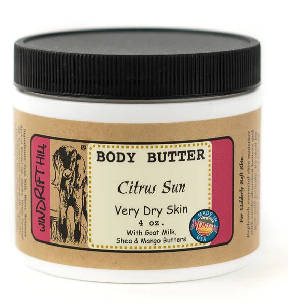 Windrift Hill goat milk body butter Citrus Sun scent 4oz