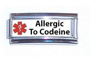 Allergic To Codeine Super Link For 9mm Italian charm Bracelets