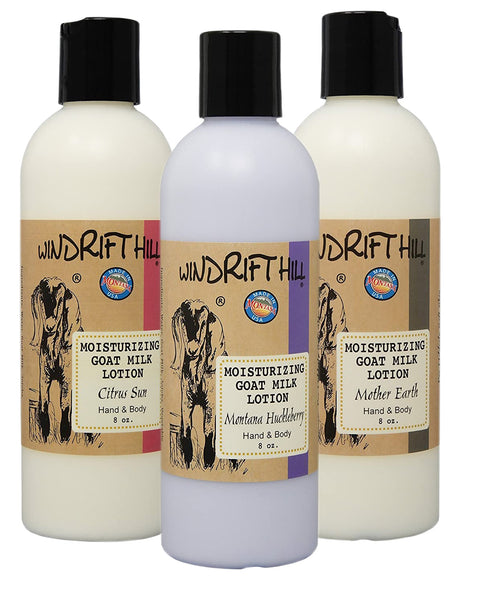 Windrift Hill Handmade Moisturizing Goats Milk Lotion For Dry Skin -Available In 22 Scents