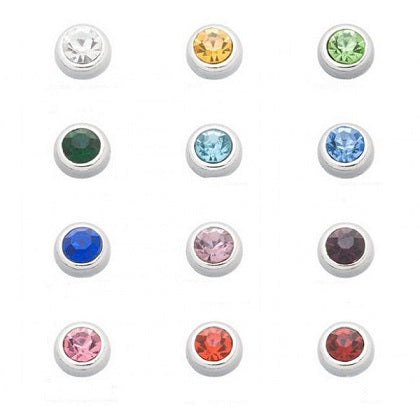 Silver Trim Birthstone Floating Charm