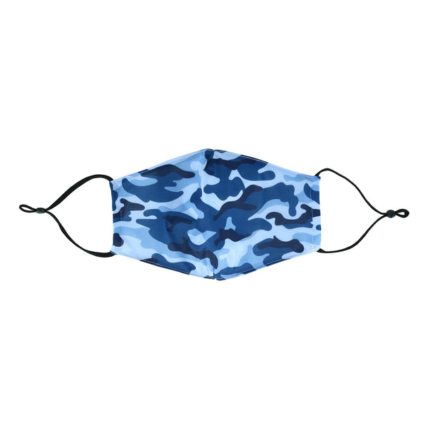 Blue Camo Adult Care Cover Face Mask