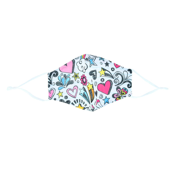Notebook Doodles Kids Care Cover Face Mask