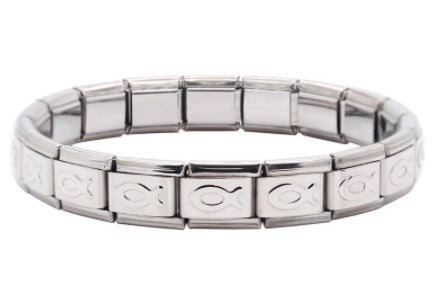 Religious Fish Shiny 9mm Italian Charm Starter Bracelet