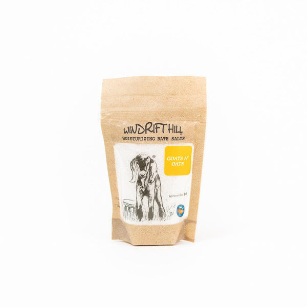 Windrift Hill moisturizing bath salts Goats N' Oats scent 5oz