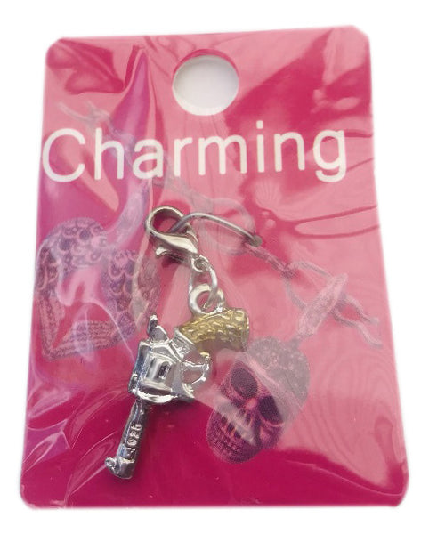 Revolver Clip On Charm