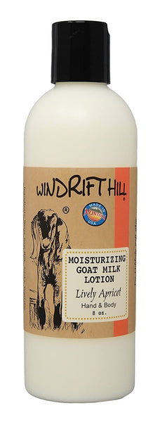 Windrift Hill moisturizing goat milk lotion Lively Apricot scent 8oz