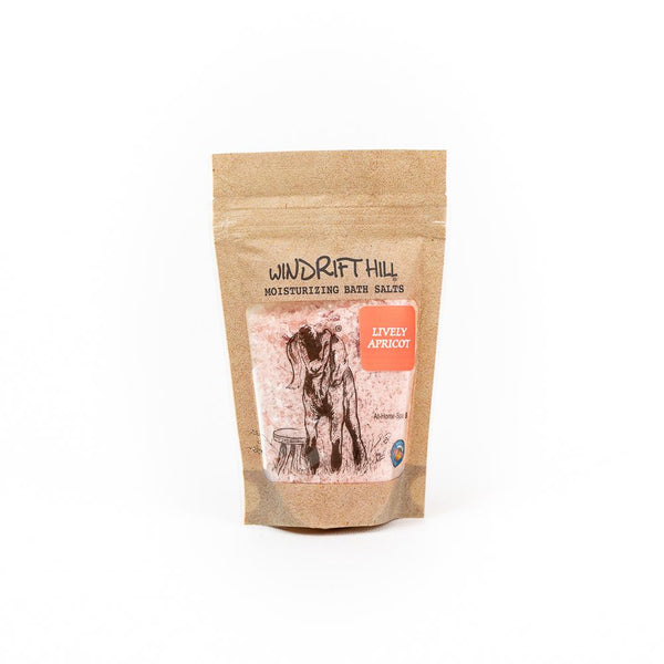 Windrift Hill moisturizing bath salts Lively Apricot scent 5oz