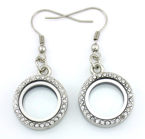 Floating Charm Locket Earrings