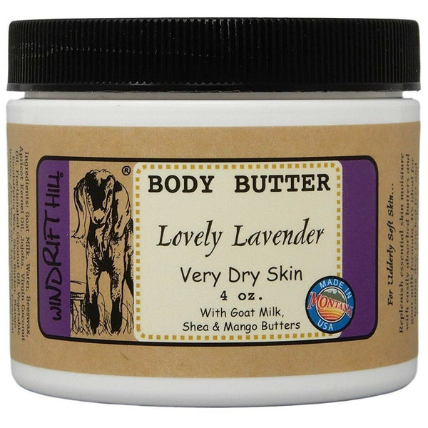 Windrift Hill goat milk body butter Lovely Lavender scent 4oz