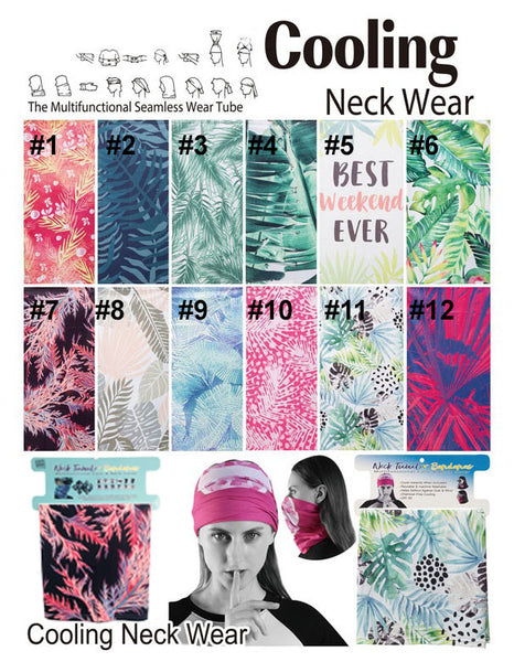 Earth And Surf Neck Tublar Multi Function Cooling Face And Neck Cover Bandanna