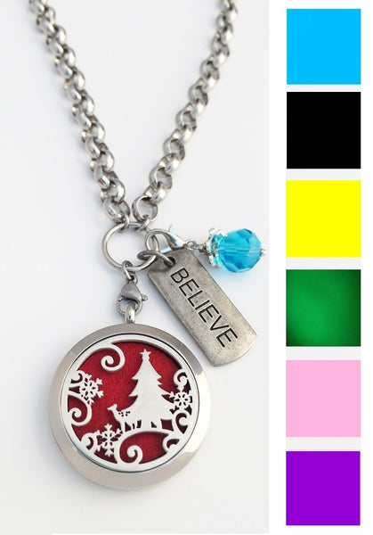 Christmas Essential Oil Aroma Therapy Diffuser Locket