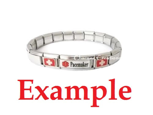 9mm Italian Charm Medical Alert Bracelet