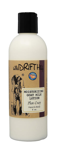 Windrift Hill moisturizing goat milk lotion Plum Crazy scent 8oz