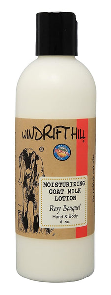 Windrift Hill moisturizing goat milk lotion Rosy Bouquet scent 8oz