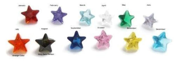 Star Shape Birthstone Floating Charms