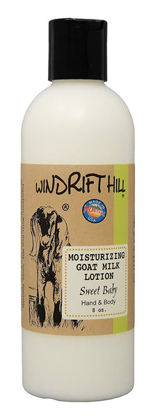 Windrift Hill moisturizing goat milk lotion Sweet Baby scent 8oz