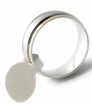 Two Tone Classic Men's Stainless Steel Wedding Band With Comfort Fit